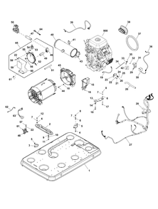 Main Unit Group Diagram and Parts List for 040488-00  Briggs and Stratton Generator